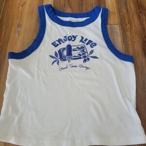 Old Navy Enjoy Life Spandex Blend Croppee Tank Size Large